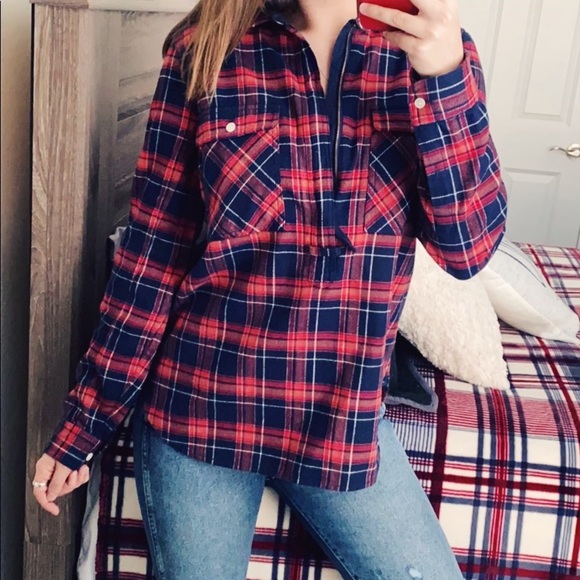 J. Crew Tops - J. Crew flannel jacket shirt